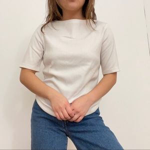 ✨Uniqlo Basic Ribbed Crew Neck Short Sleeve Shirt✨